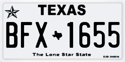 TX license plate BFX1655