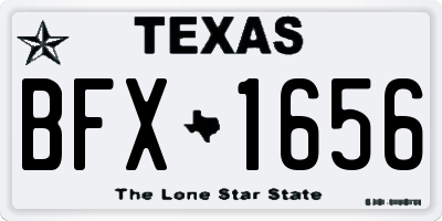 TX license plate BFX1656