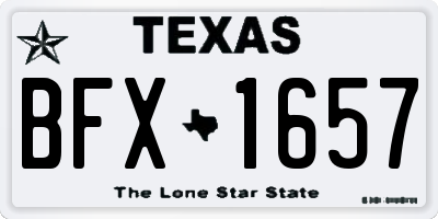 TX license plate BFX1657