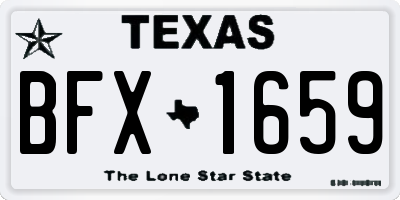 TX license plate BFX1659