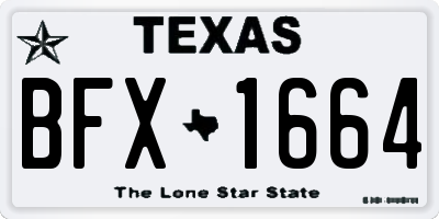 TX license plate BFX1664