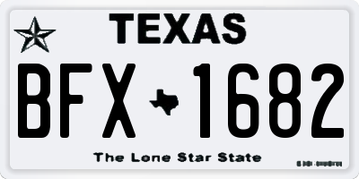 TX license plate BFX1682
