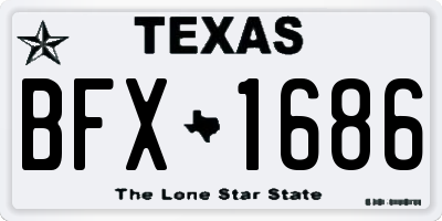 TX license plate BFX1686