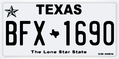 TX license plate BFX1690