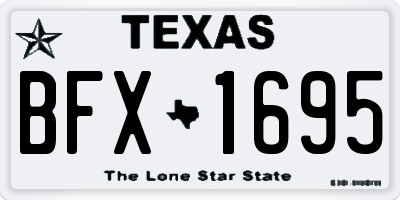 TX license plate BFX1695