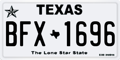 TX license plate BFX1696