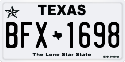 TX license plate BFX1698