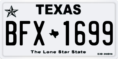 TX license plate BFX1699