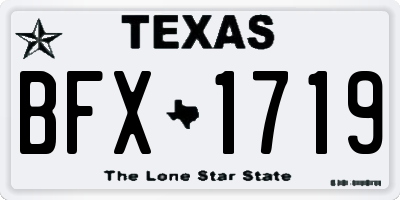 TX license plate BFX1719