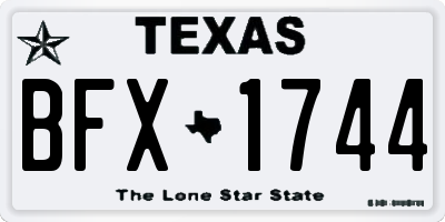 TX license plate BFX1744