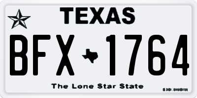 TX license plate BFX1764
