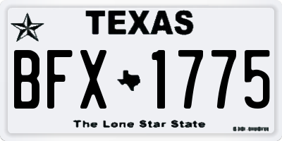 TX license plate BFX1775