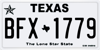 TX license plate BFX1779
