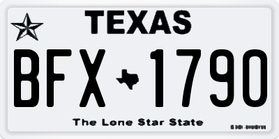 TX license plate BFX1790