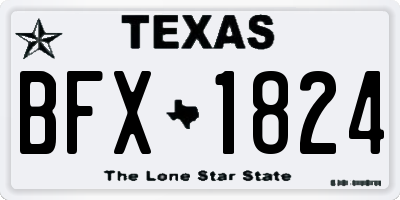 TX license plate BFX1824