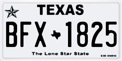 TX license plate BFX1825