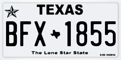 TX license plate BFX1855