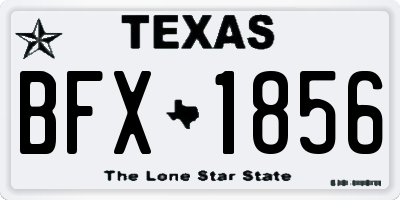 TX license plate BFX1856
