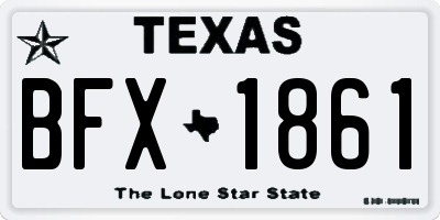 TX license plate BFX1861
