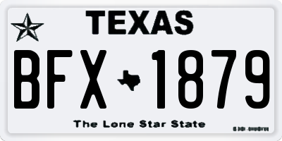 TX license plate BFX1879