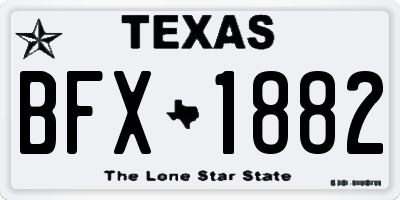 TX license plate BFX1882