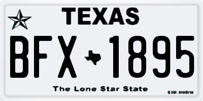 TX license plate BFX1895