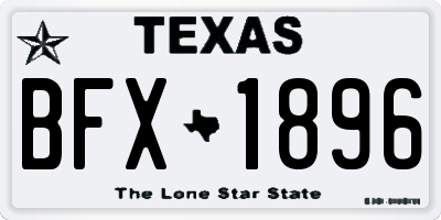 TX license plate BFX1896