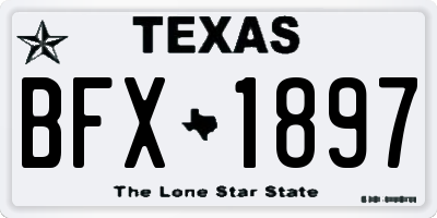 TX license plate BFX1897