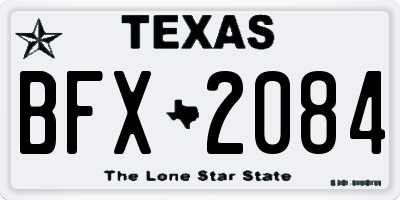 TX license plate BFX2084