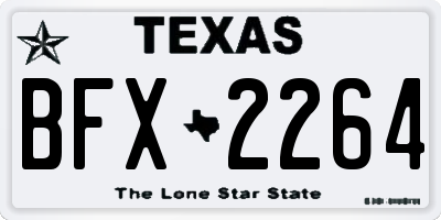 TX license plate BFX2264