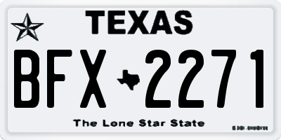 TX license plate BFX2271