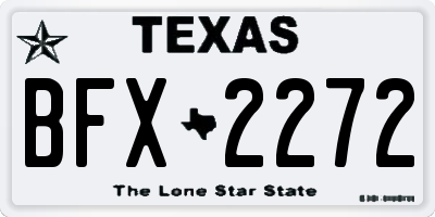 TX license plate BFX2272