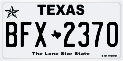 TX license plate BFX2370