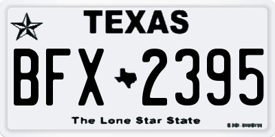 TX license plate BFX2395
