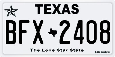 TX license plate BFX2408