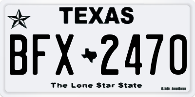 TX license plate BFX2470