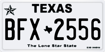 TX license plate BFX2556