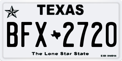 TX license plate BFX2720