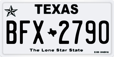 TX license plate BFX2790