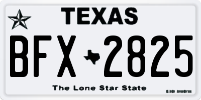 TX license plate BFX2825