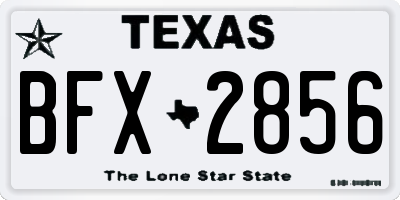 TX license plate BFX2856