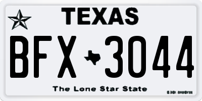TX license plate BFX3044