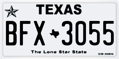 TX license plate BFX3055