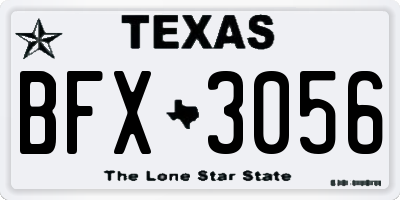 TX license plate BFX3056