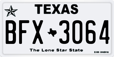 TX license plate BFX3064