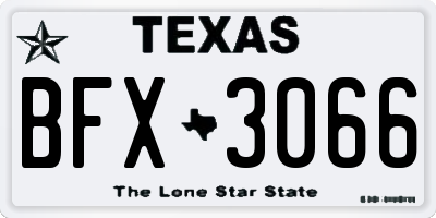 TX license plate BFX3066