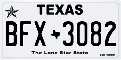 TX license plate BFX3082