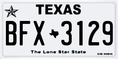 TX license plate BFX3129