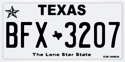 TX license plate BFX3207