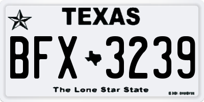 TX license plate BFX3239